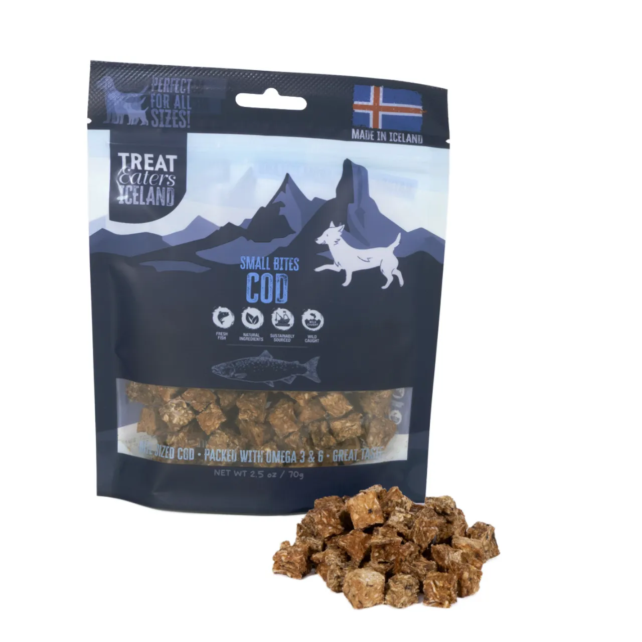 Treateaters Iceland torskebidder til hund 70 g